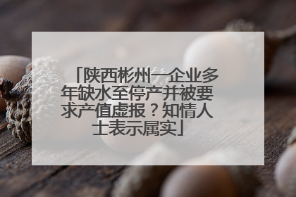 陕西彬州一企业多年缺水至停产并被要求产值虚报？知情人士表示属实